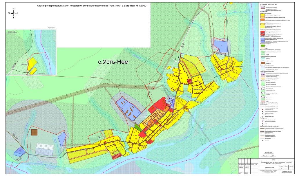 Лист 3.Карта функциональных зон СП Усть-Нем с.Усть-Нем